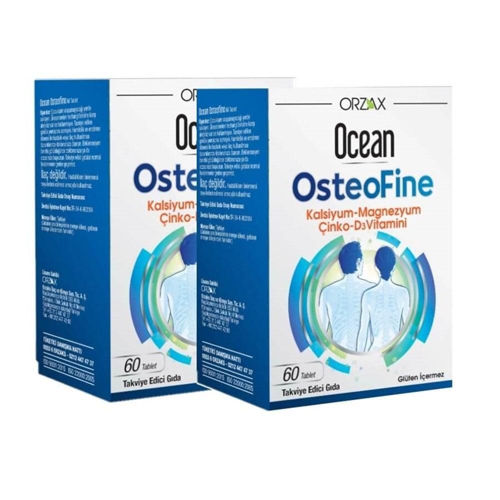 Ocean OsteoFine - Calcium Magnesium Zinc Supplement for Bone Health Support - 60 Tablets