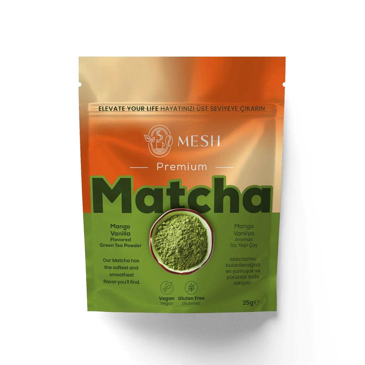 Mesh Matcha Mango Vanilla Flavored Green Tea Blend 25g