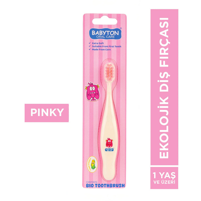 Babyton Pinky Ecological Kids Toothbrush with Soft Bristles