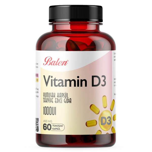 Balen Vitamin D3 1000 IU Dietary Supplement 60 Softgels