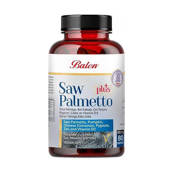 Balen Saw Palmetto & Nettle Extract Plus 685 mg 80 Capsules