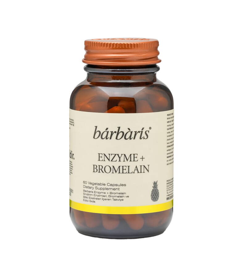 Barbaris Enzyme + Bromelain Digestive Support 60 Capsules