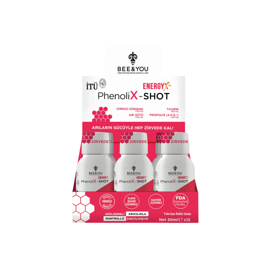 Bee & You PhenoliX Energy X Shot Daily Supplement 12 x 50 ml