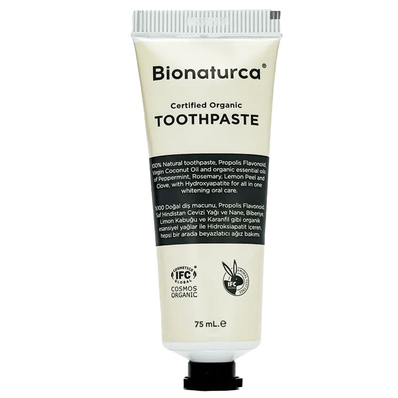 Bionaturca Organic Whitening Toothpaste with Mint & Coconut Oil 75 ml