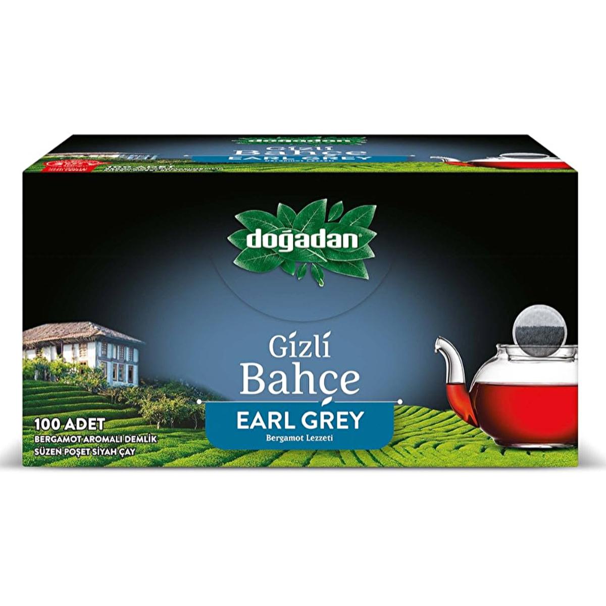 Doğadan Earl Grey Tea - 100 Tea Bags | Gourmet Black Tea with Bergamot Flavor