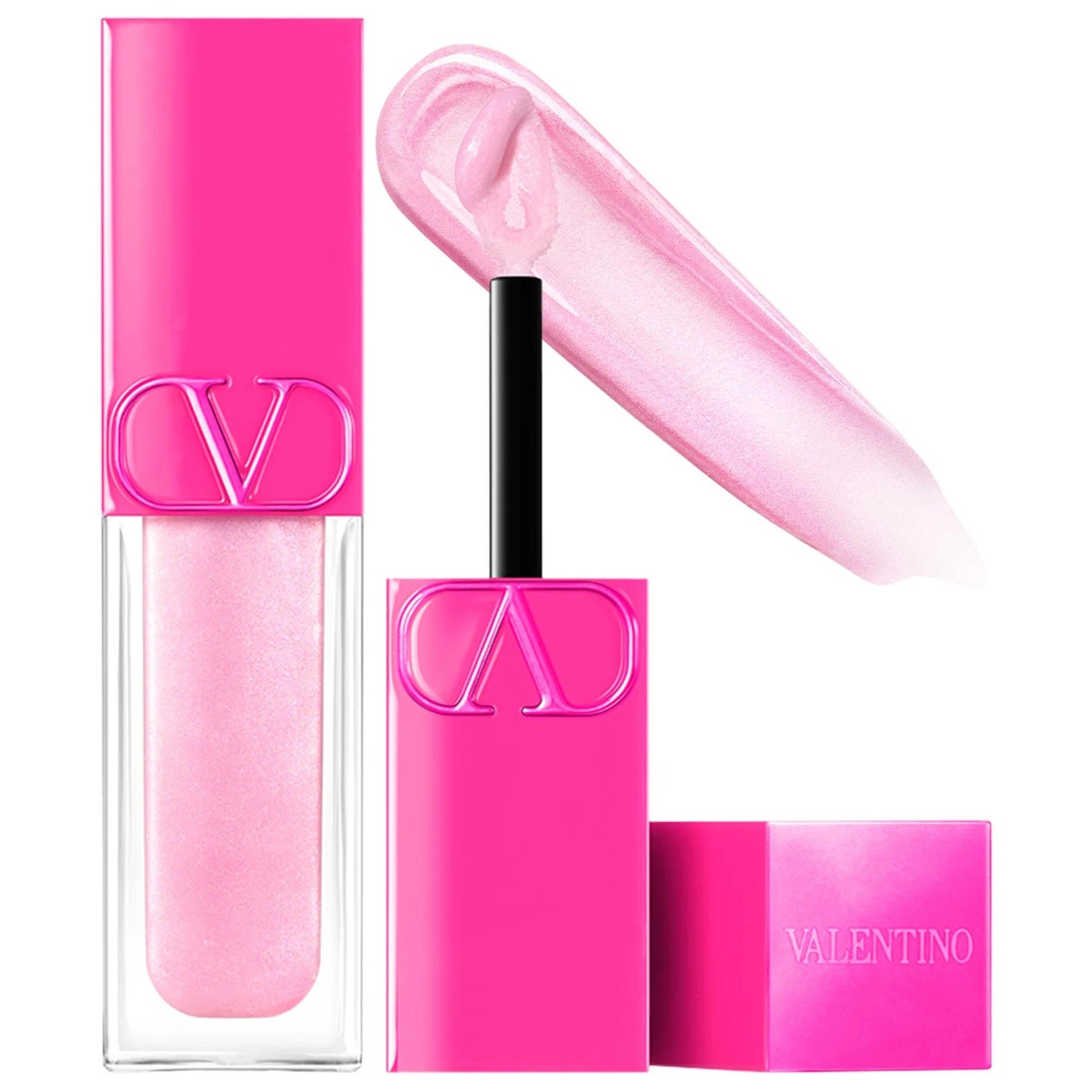 Valentino Puffer Complex Lip Plumper Gloss: Achieve Fuller, Hydrated, Smooth Lips with Iridescent Shine - Gentle Formula for Sensitive Lips