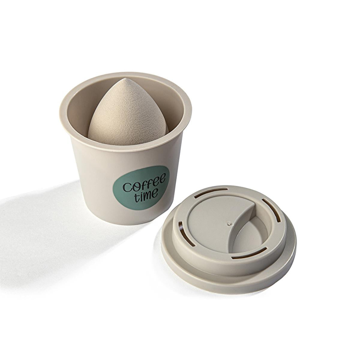Lionesse Makeup Sponge with Hygienic Cup-Shaped Container - Beauty Blender for Liquid and Compact Makeup Application