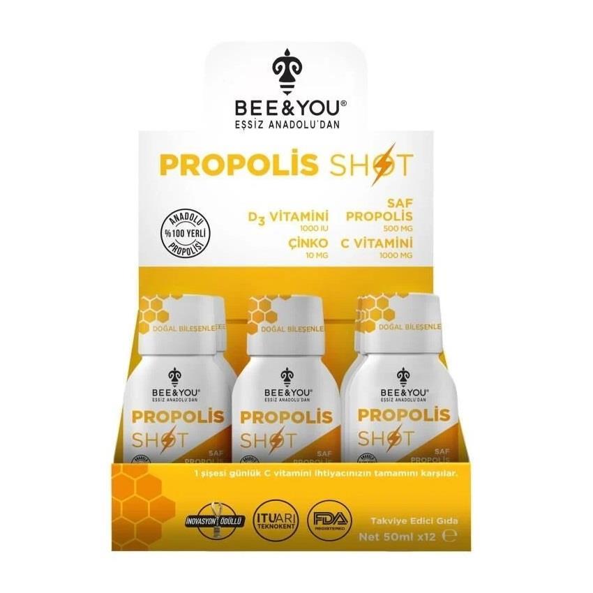 BEE & YOU Phenolix Propolis Daily Wellness Shot 50 ml x 12 Pack