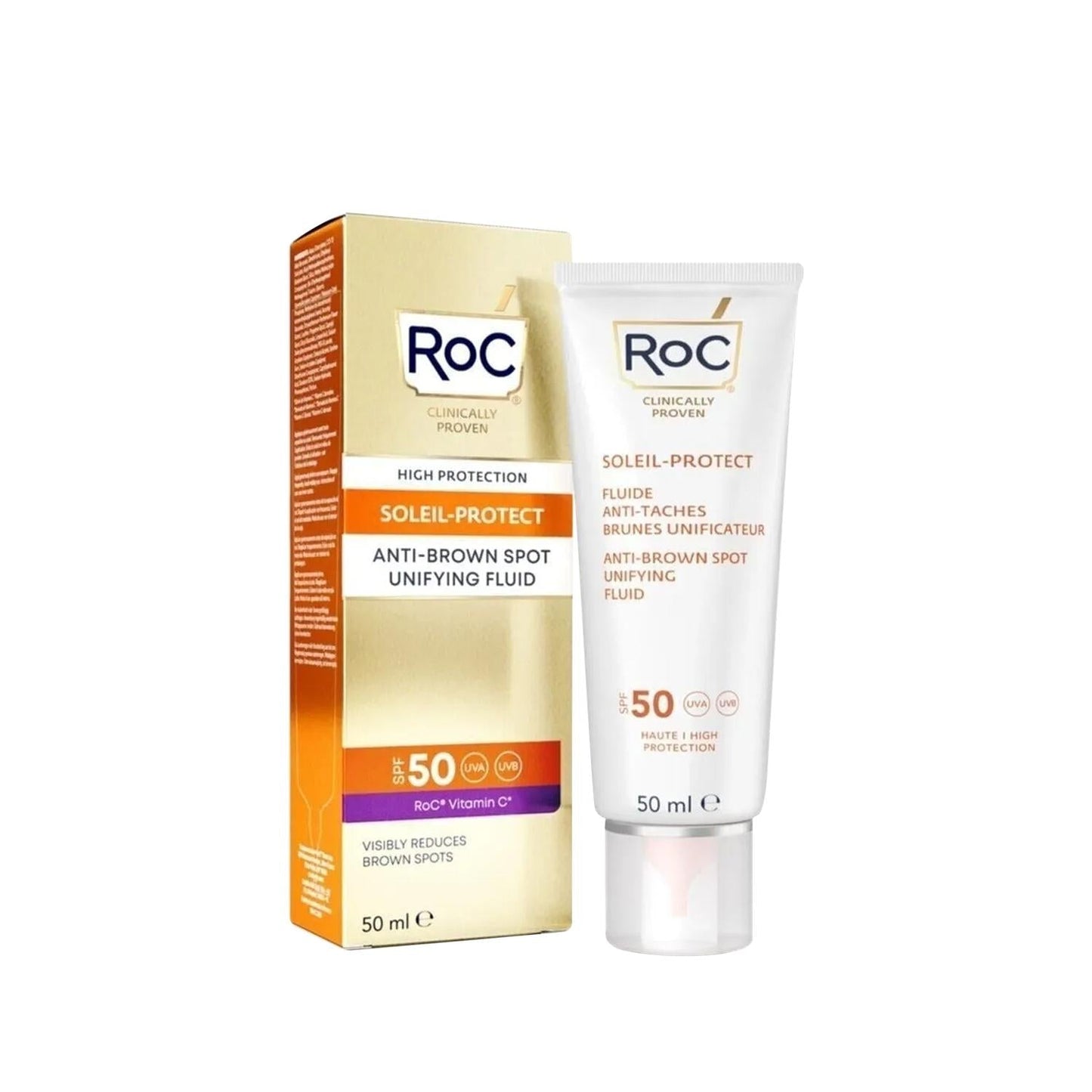 RoC Anti-Spot Face Sunscreen SPF50+ 50ml - High Protection for Hyperpigmentation