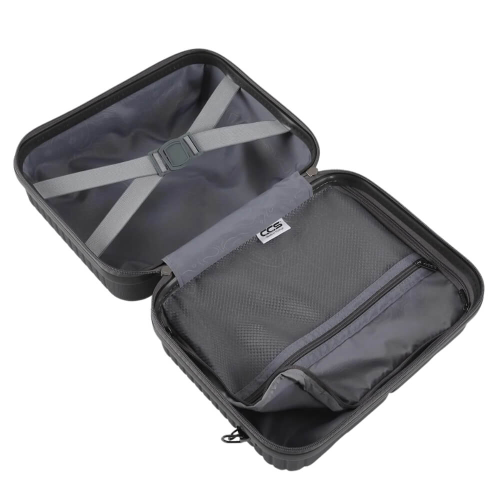 Ccs 5266 Makeup Bag Hard Shell Travel Case Charcoal