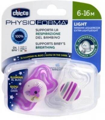 Chicco Physio Light Glow in the Dark Pacifier 6-16m