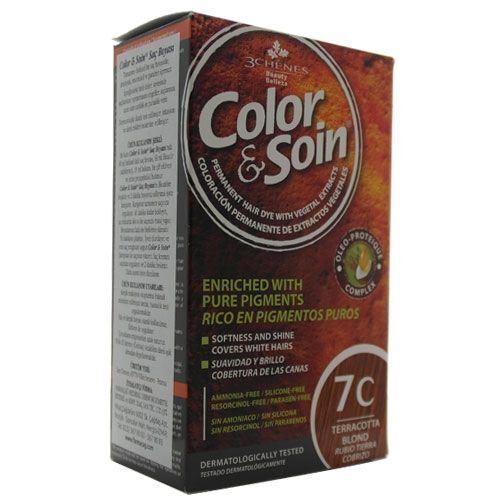 Color & Soin Hair Dye 7C Terracotta Blonde for Gray Coverage
