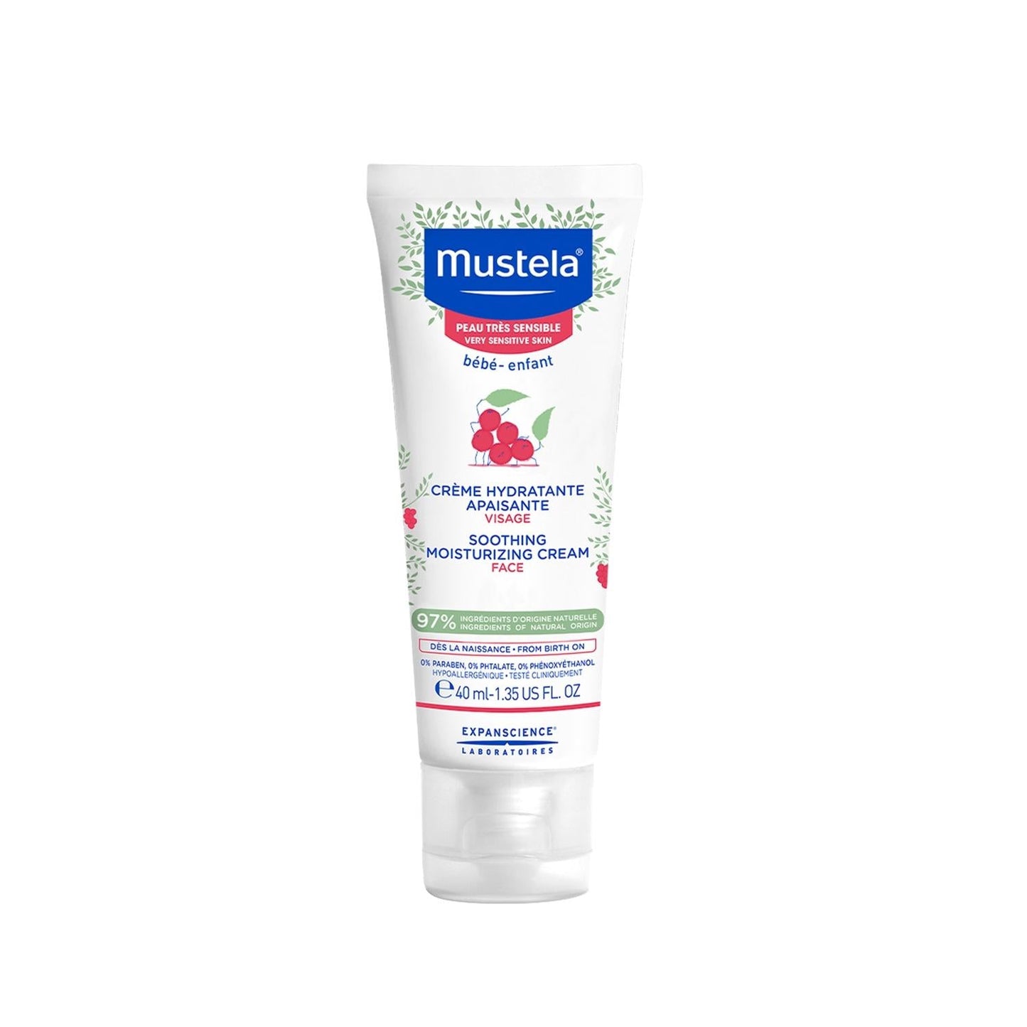 Mustela Soothing Moisturizing Face Cream for Very Sensitive Skin 40 ml