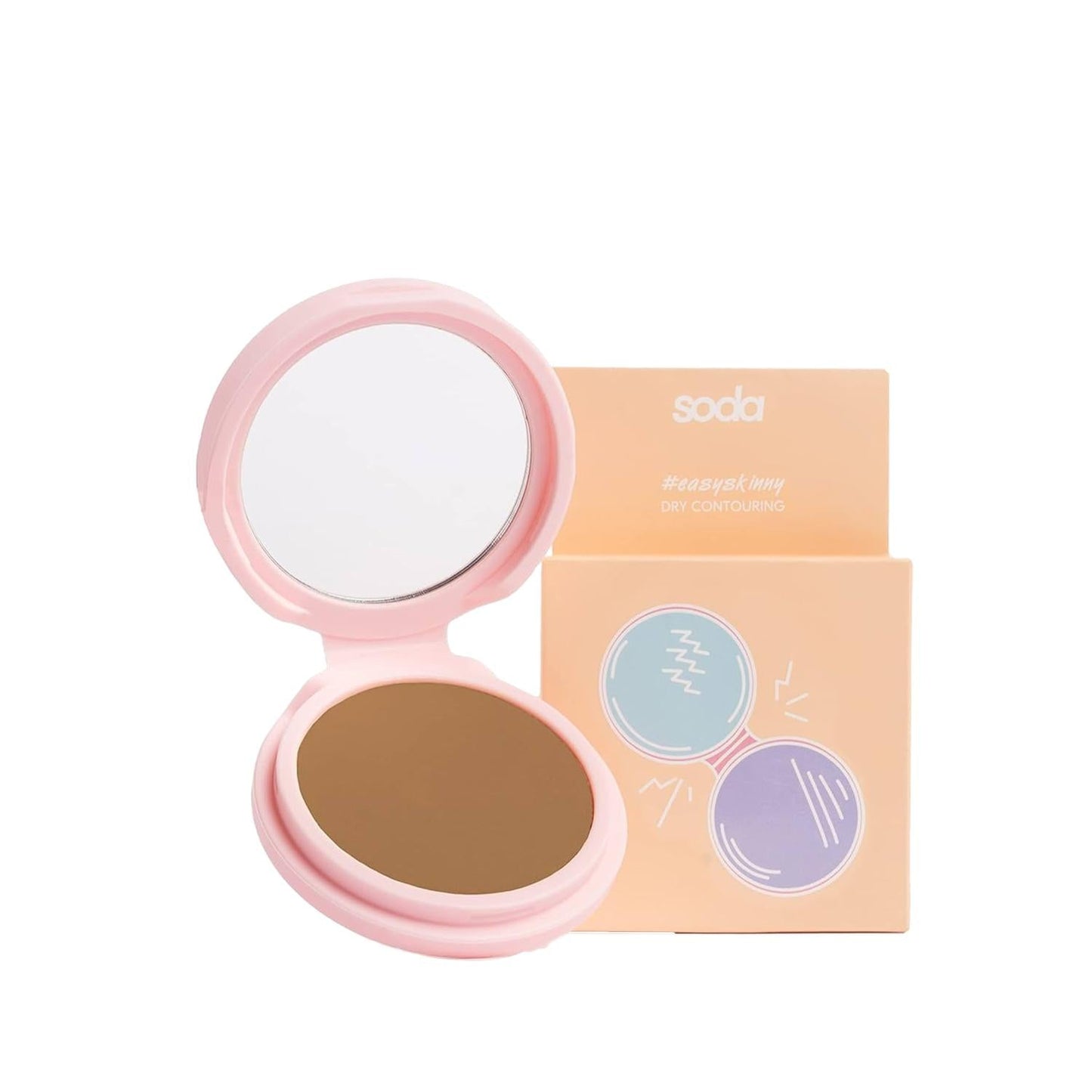 Soda Dry Contouring Powder 102 - 8.5g - Enhance Facial Features with Affordable Makeup