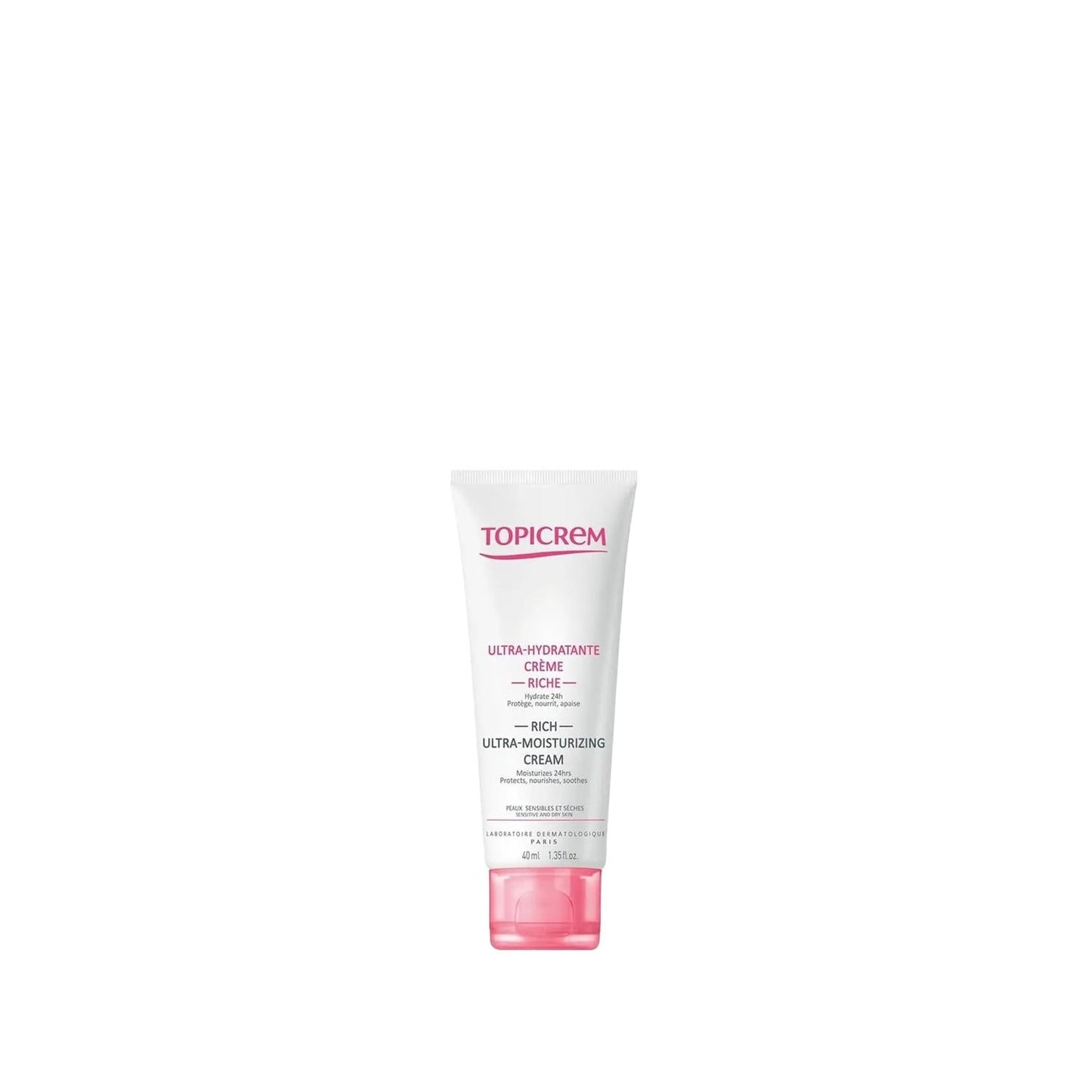 Topicrem Hydra+ Rich Moisturizing Radiance Cream - 40ml - Hydrating Skincare for Dry, Sensitive Skin