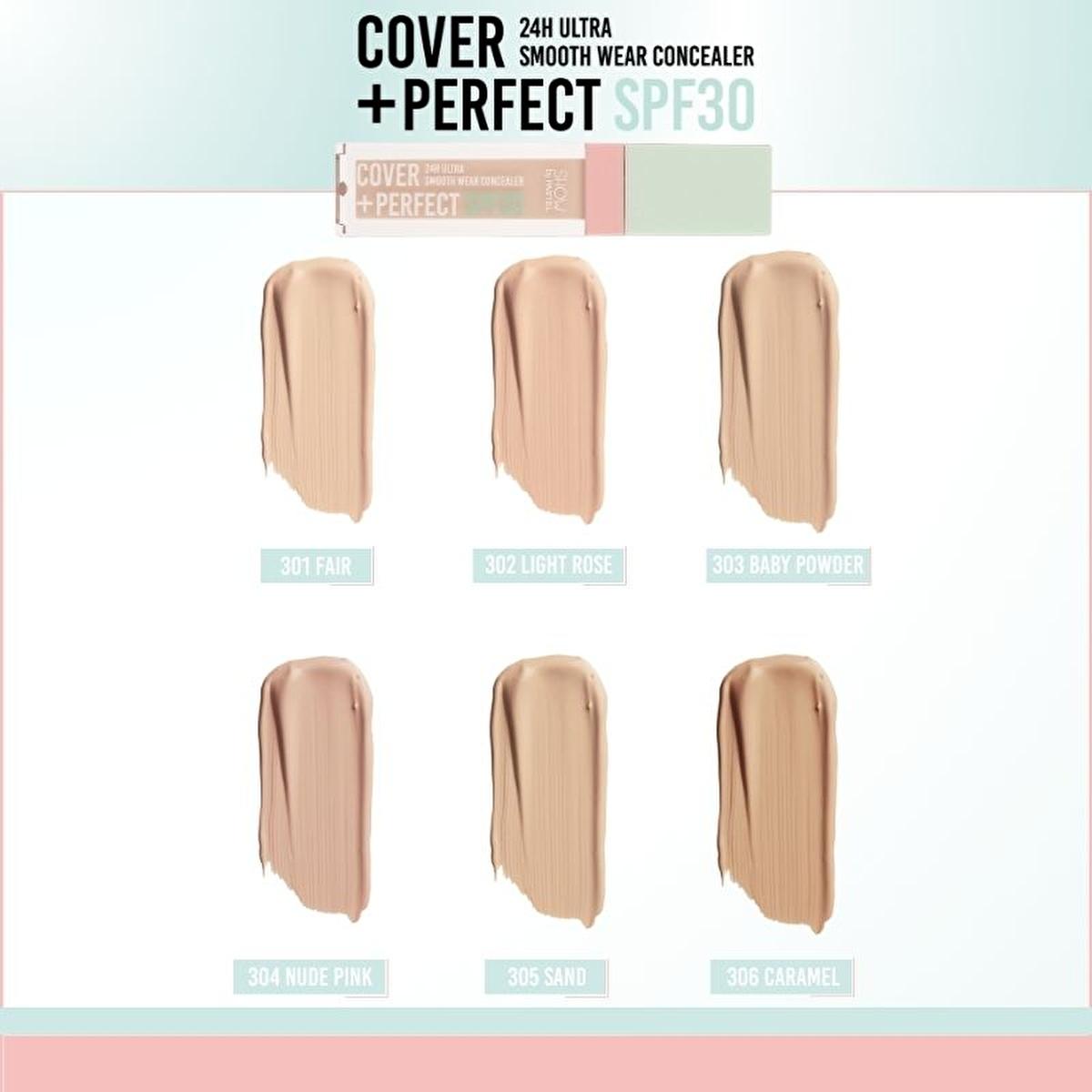 Pastel Cover+Perfect Concealer SPF30: Full Coverage, Long Lasting & Moisturizing Nude Pink Concealer for Flawless Sun Protection