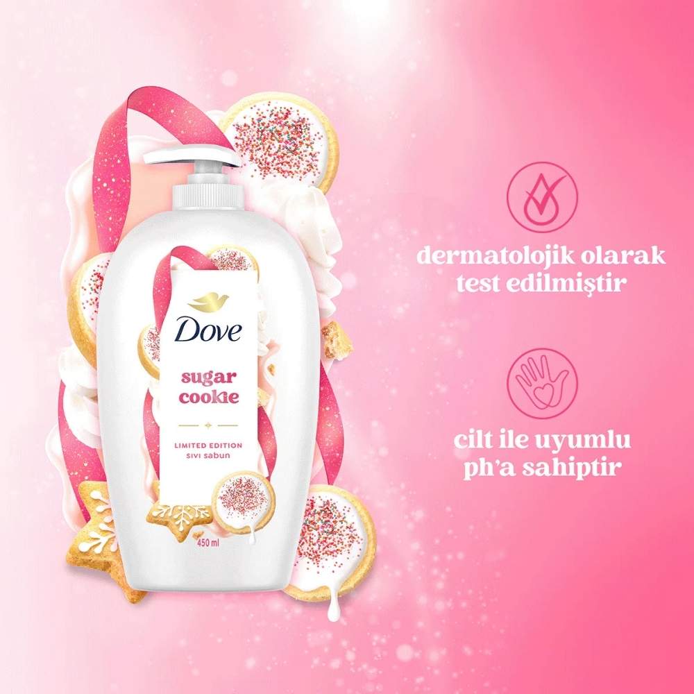 Dove Sugar Cookie Liquid Hand Soap with Sweet Scent 450 ml