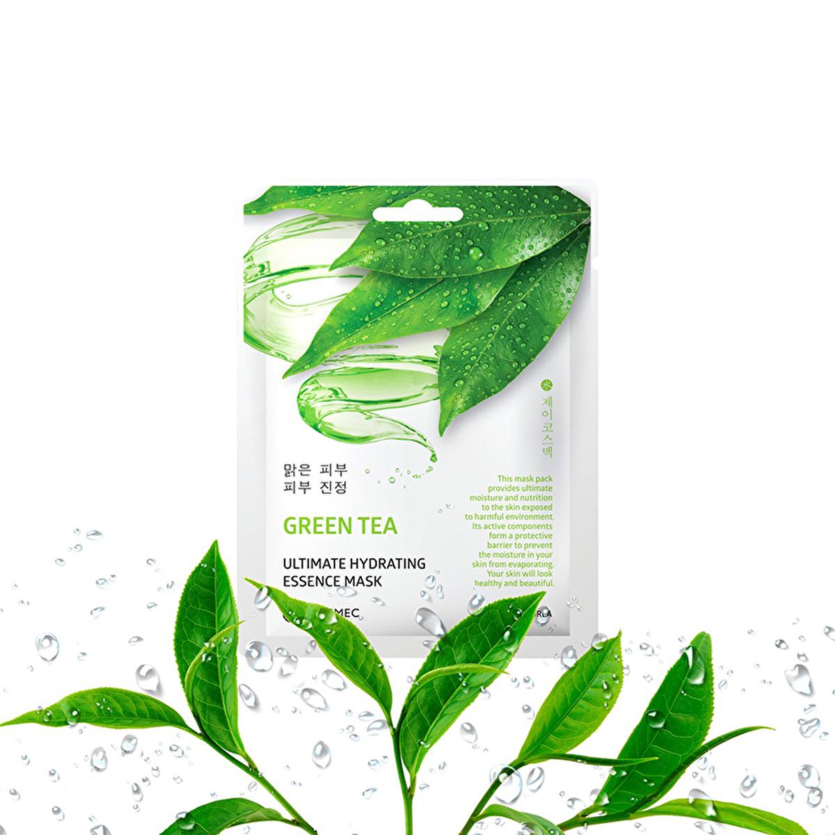 JKosmec Hydrating Green Tea Face Mask - Moisturizing & Toner for All Skin Types | 25 ml
