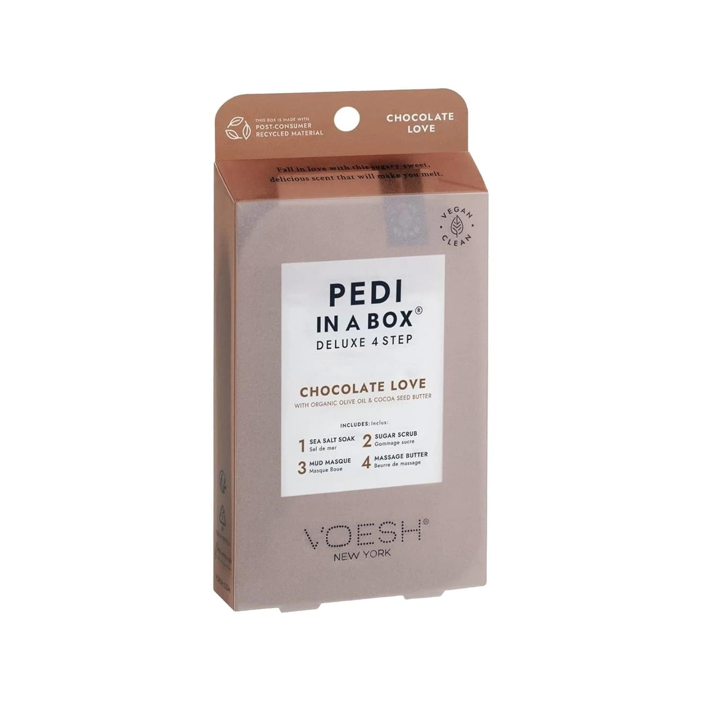 Voesh New York Deluxe Pedicure Kit - 4-Step At-Home Pedicure Set for Salon-Quality Results