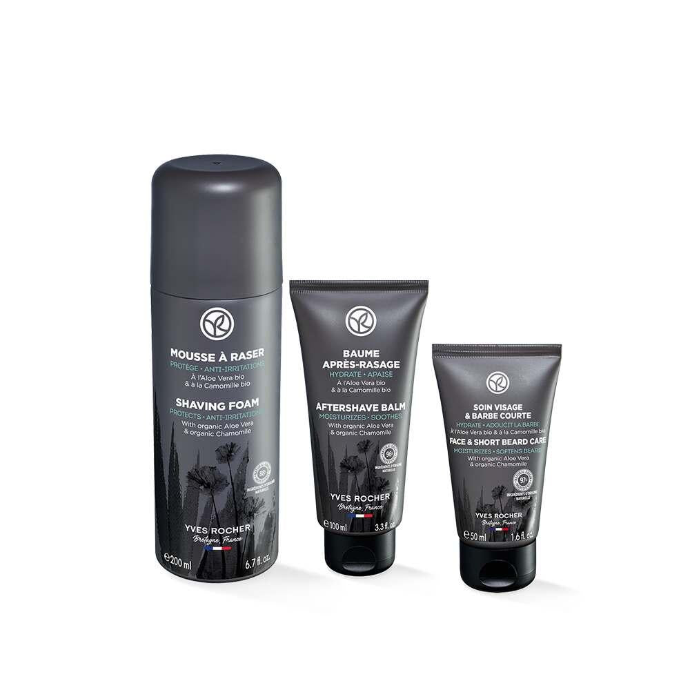 The Shaving and Beard Care Routine Set by Unknown Brand - Shaving Foam, Post-Shave Balm, and Beard Care Cream for Men