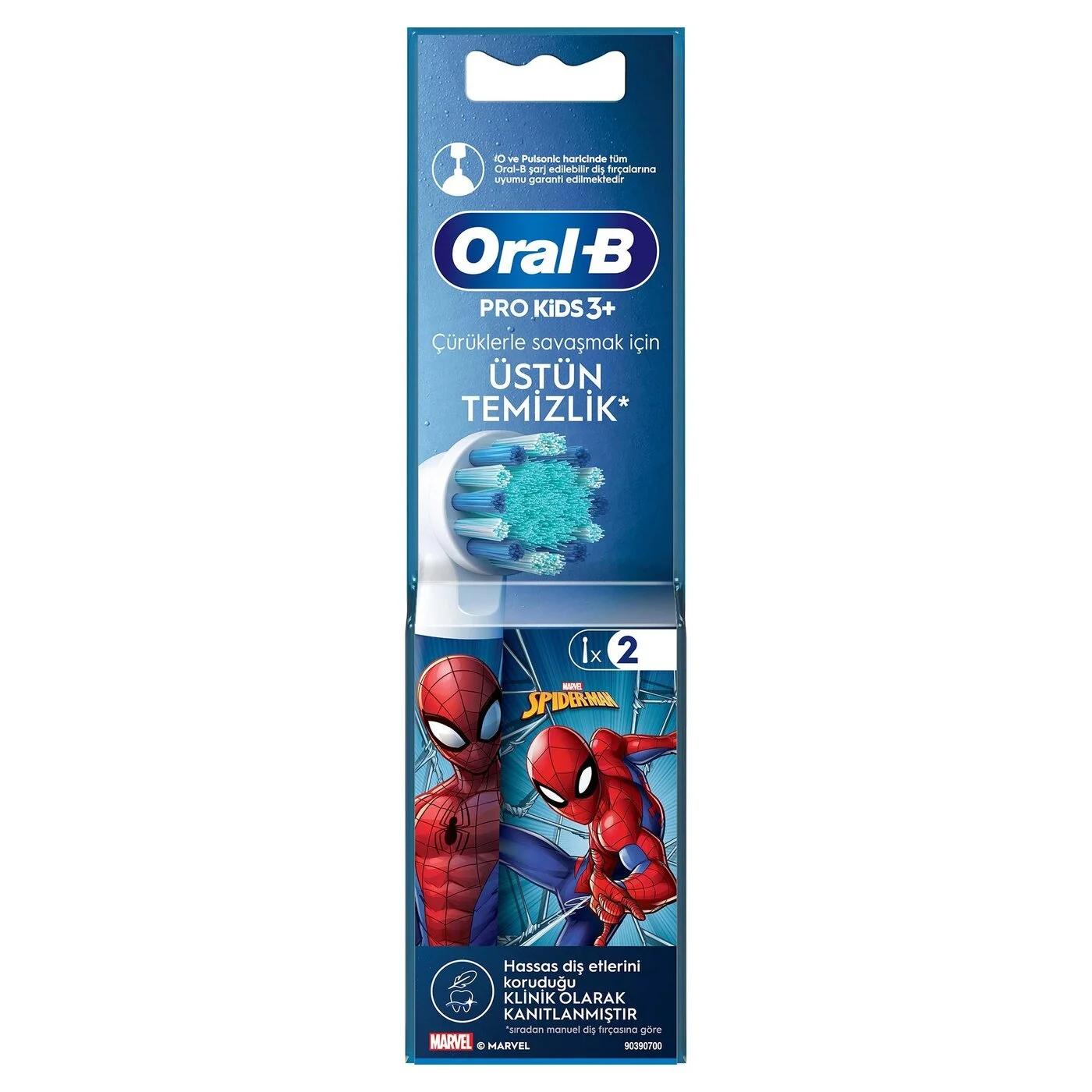 Oral-B Kids Spiderman Replacement Toothbrush Heads 2 Count