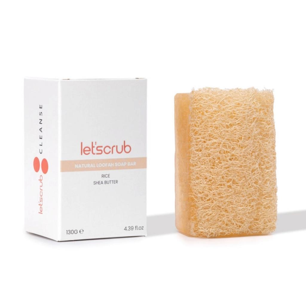 Let'scrub Natural Loofah Rice Soap for Brightening 130g