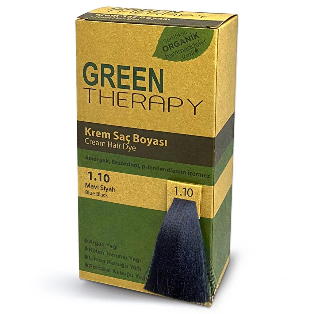 Green Therapy Cream Hair Color 1.10 Blue Black