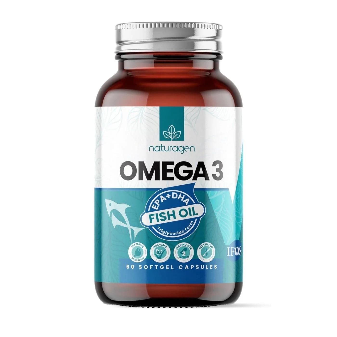 Naturagen Omega3 Fish Oil 1200mg Softgels - 60 Count