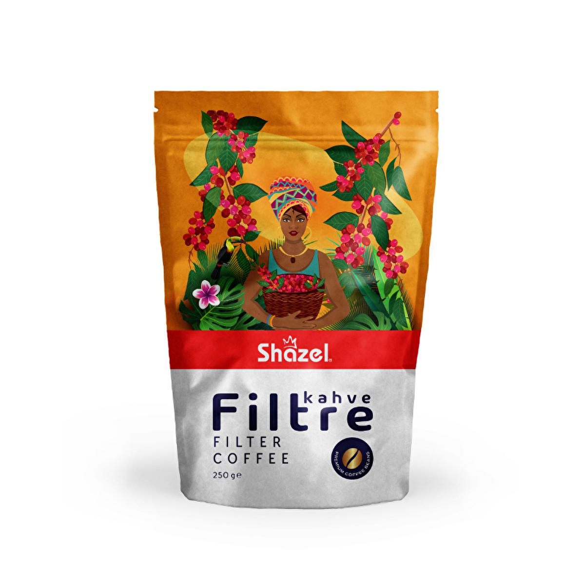 Shazel Arabica Ground Coffee - 250g Filter Coffee, Ready to Brew - Gourmet Roasted Coffee Beans for Filter Machines