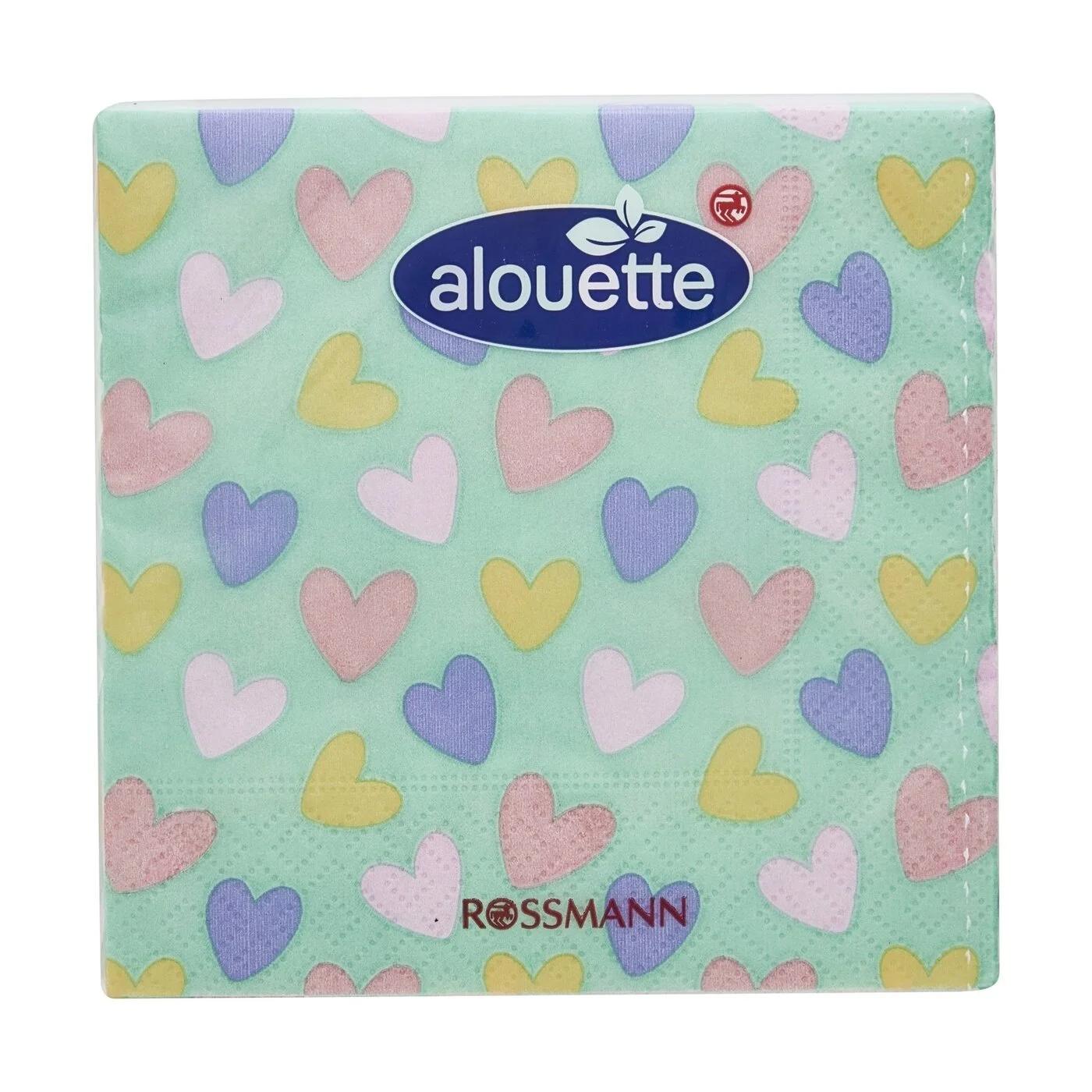 Alouette Spring Heart Cocktail Napkins with Colorful Print 20-Pack