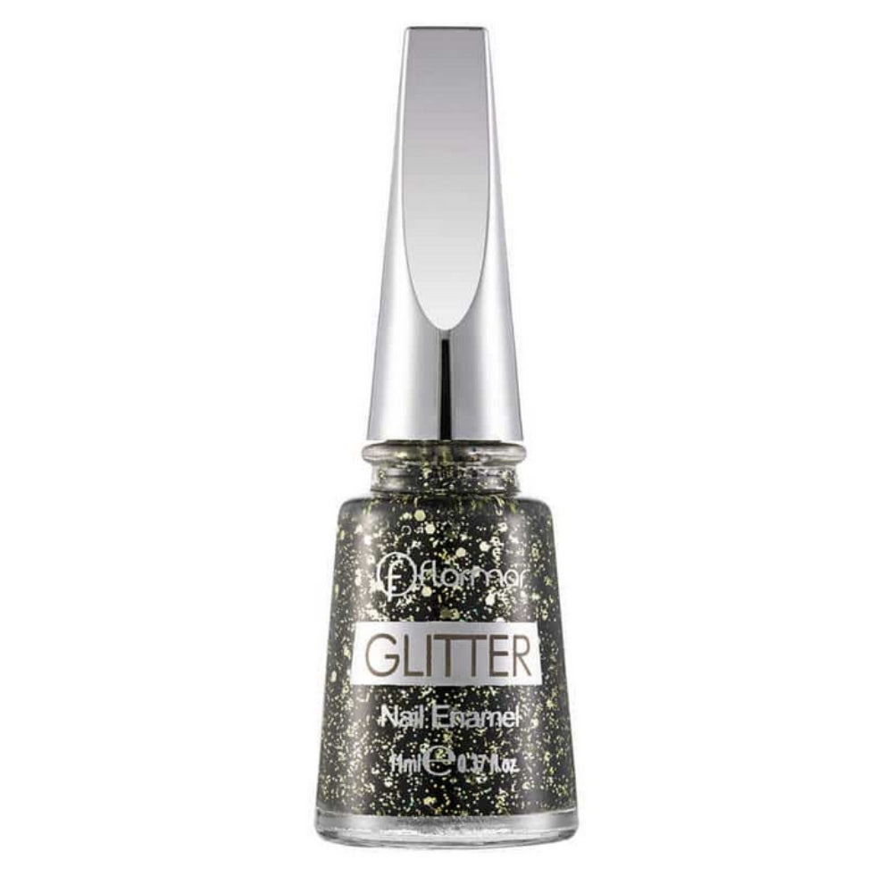 Flormar Glitter Nail Enamel GL05 Black Diamonds 11ml