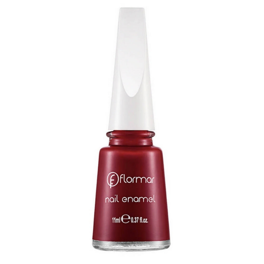 Flormar Nail Enamel 228 Bordeaux Red - Glossy Nail Polish 11ml