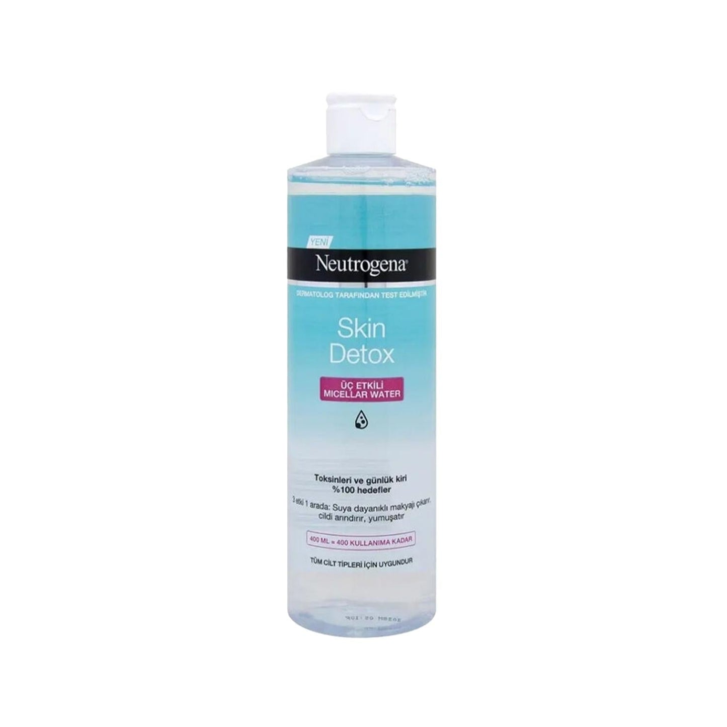 Neutrogena Micellar Water for Gentle Skin Cleansing - 400ml, Three-in-One Effectiveness
