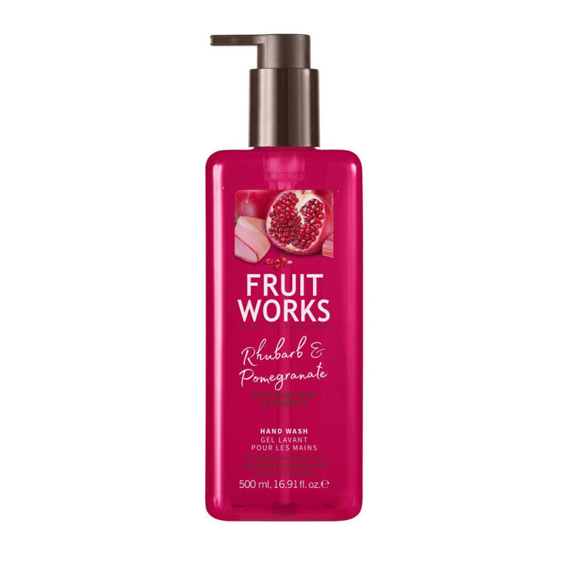 Fruit Works Rhubarb & Pomegranate Liquid Hand Wash 500 ml