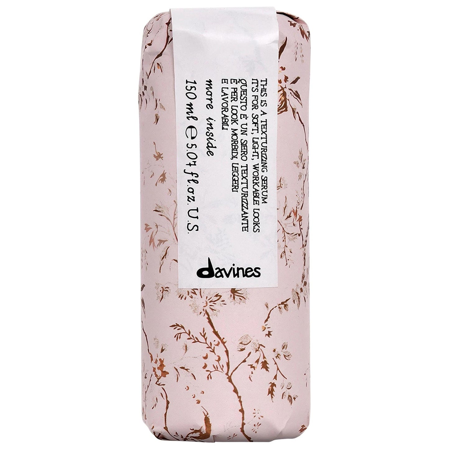 Davines Texturizing Hair Serum - Anti-Frizz, Vegan, Lightweight Hold for Straight, Wavy, Curly & Coily Hair