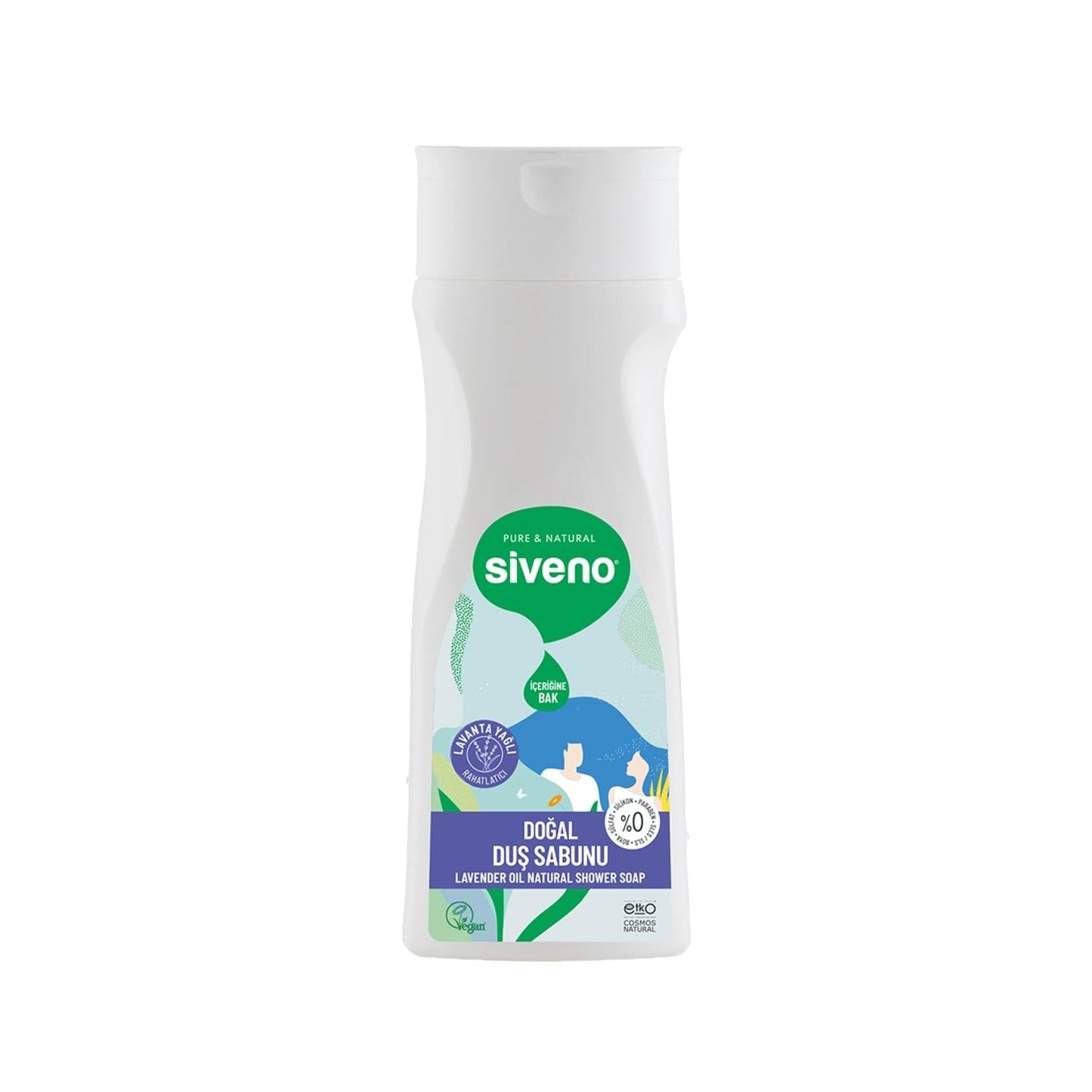 Siveno Natural Lavender Shower Gel - 10.14 fl oz, Chemical-Free Body Wash for Sensitive Skin