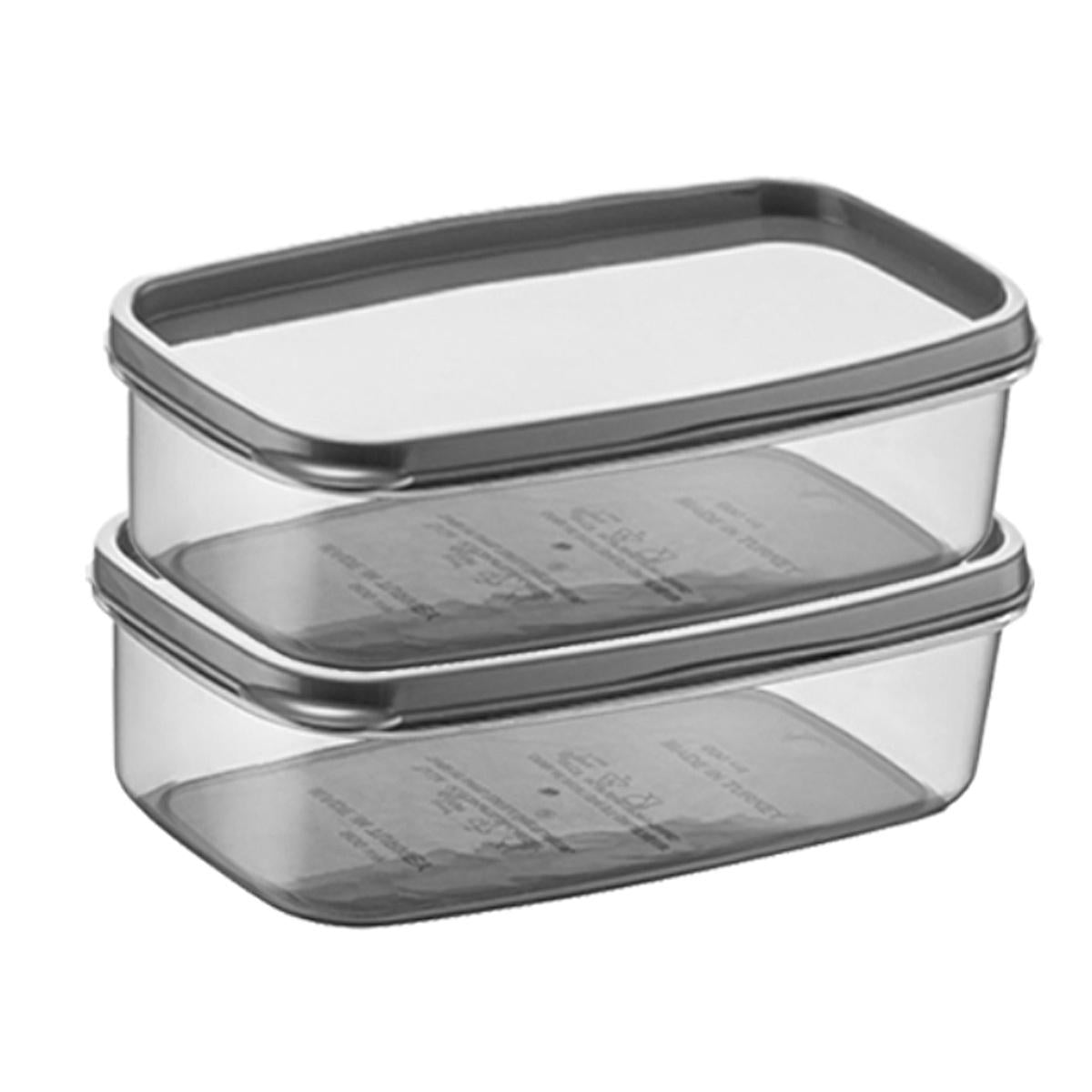 Bee Home: 2-Piece Clear 2900 ml Food Storage Container Set - Durable, Dishwasher Safe, See-Through Kitchen Organization