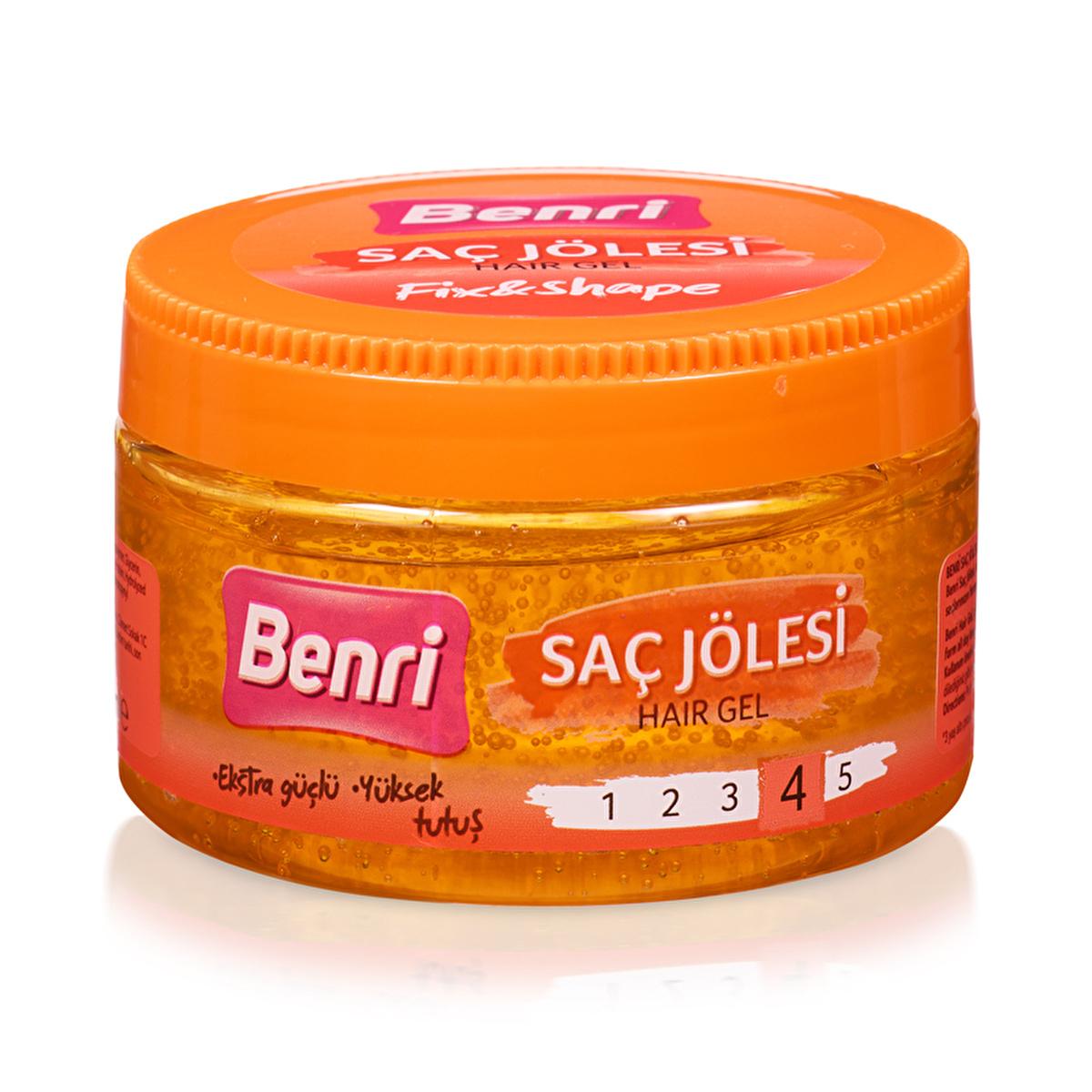 Benri Hair Gel 250ml - Strong Hold Styling Product for All Hair Types