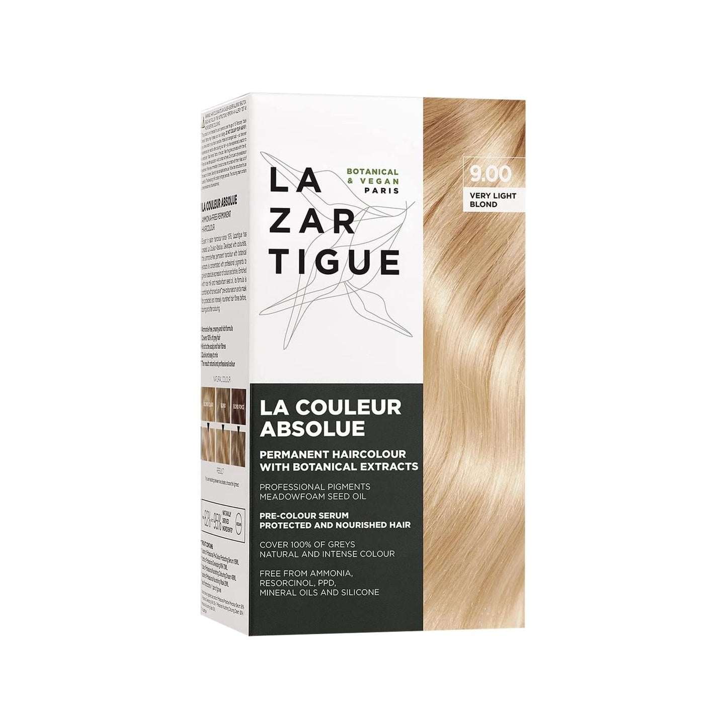 Lazartigue Absolue Colour 9.0 Very Light Blond Hair Dye - Achieve Vibrant, Long-Lasting Color
