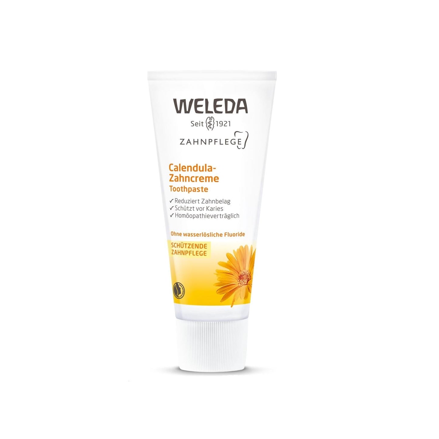 Weleda Natural Calendula Toothpaste 75ml - Organic Oral Care with Anti-Inflammatory Properties