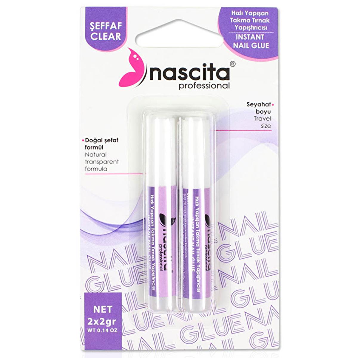 Nascita Transparent Nail Glue for Artificial Nails - Strong Adhesive, Easy Application - Nail Beauty Essentials