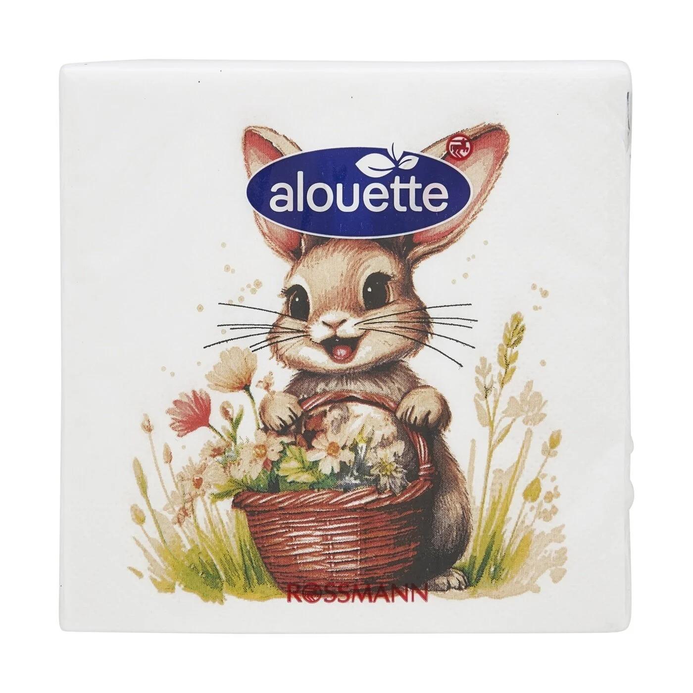 Alouette Spring Bunny Cocktail Napkins 26x26cm 20-Pack