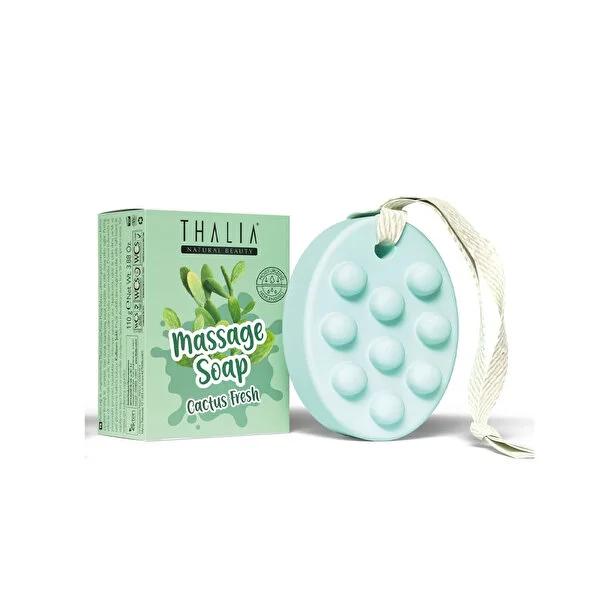 Thalia Cactus Fresh Massage Soap: Natural Almond Oil Soap for Skin Firming, Moisturizing & Invigorating Spa Experience
