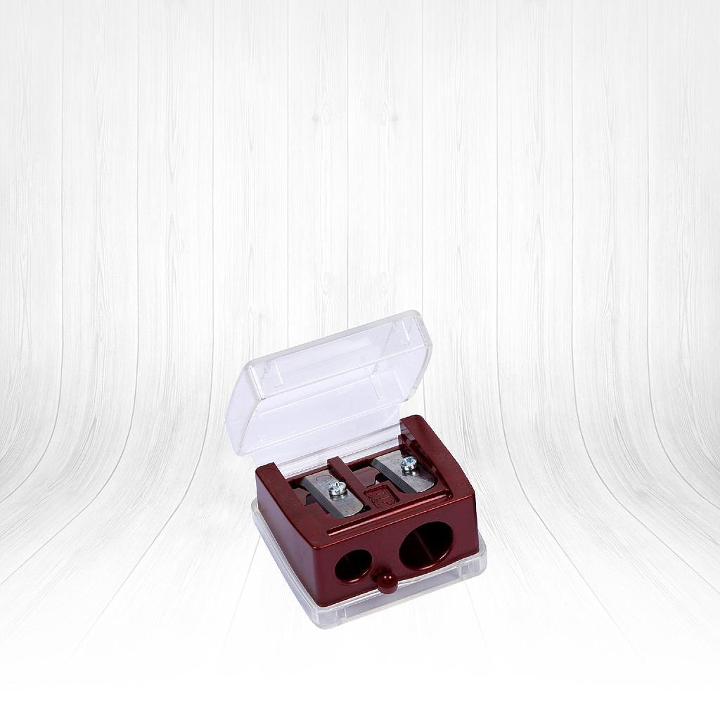 Lionesse Double Capped Pencil Sharpener 6023 - Manual, Compact, and Durable Desk Accessory for Students, Office Workers, and Artists
