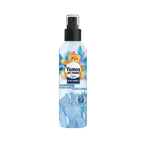 Yumo_ Jet Fresh Fabric Refresher Spray - Lilyum Scent, 6.76 fl oz - Anti-Wrinkle, Freshens Without Washing