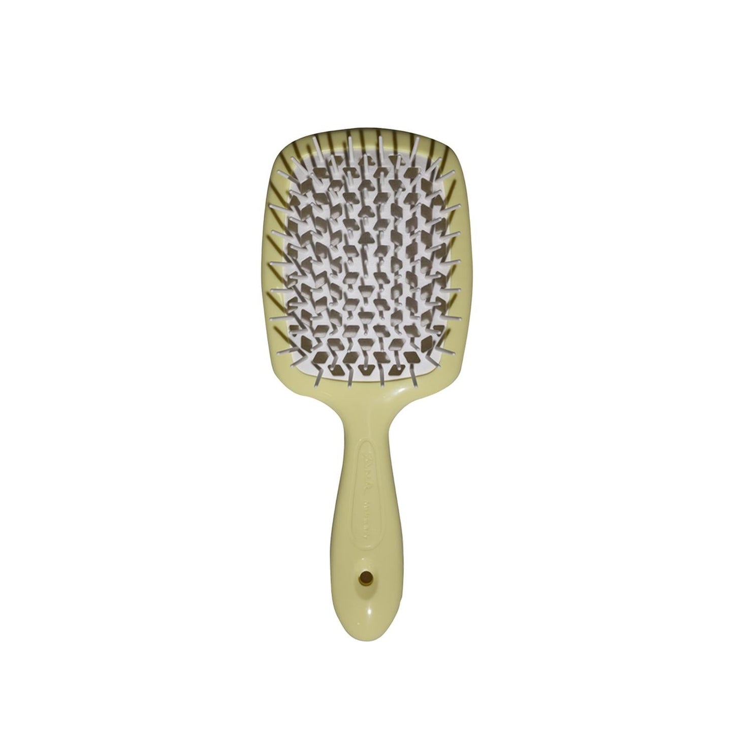 Janeke Superbrush Detangling Hair Brush Yellow & White