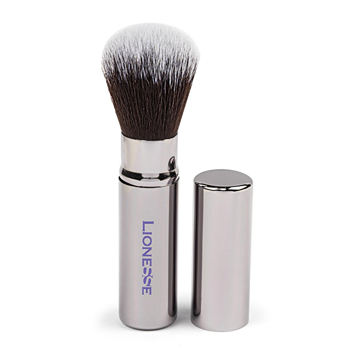 Lionesse Silver Collection Makeup Brush for Powder and Blush - Ergonomic, Portable, Durable Makeup Tool