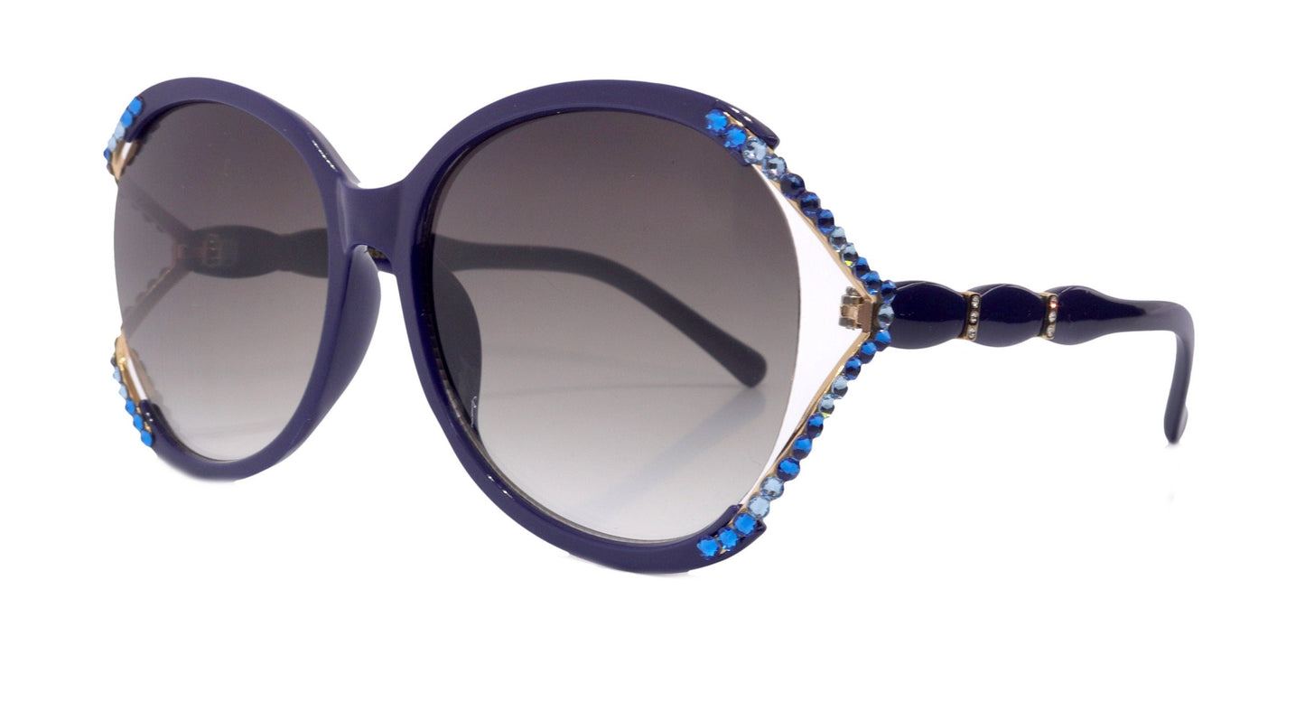 Bling Women Sunglasses Genuine European Crystals, 100% UV Protection. NY Fifth Avenue