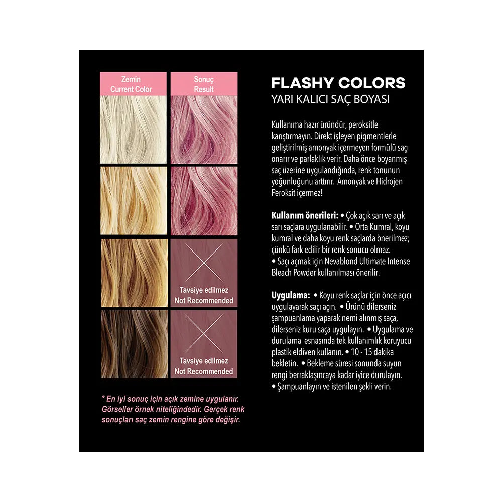 Neva Flashy Colors Hair Dye Set in Rose Gold 100ml