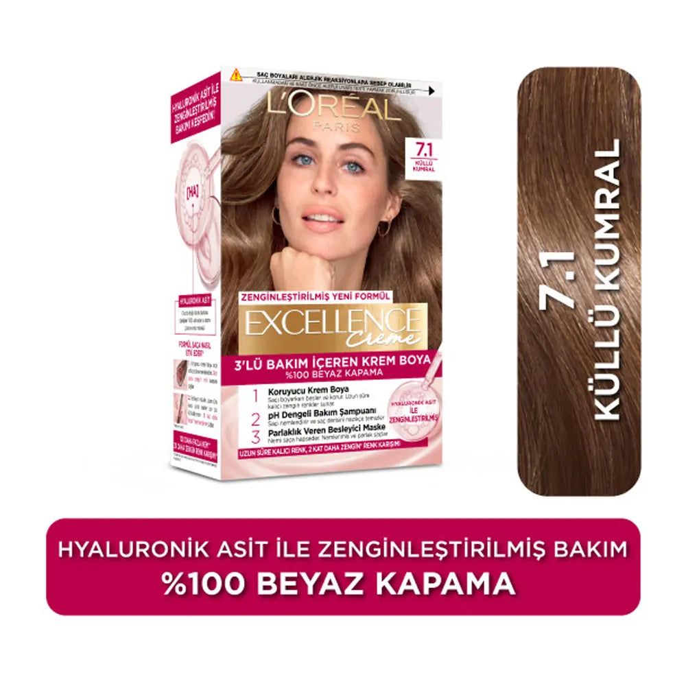 L'Oreal Excellence Creme Hair Dye 7.1 Ash Blonde